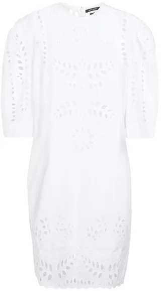 Dallin embroidered cotton minidress