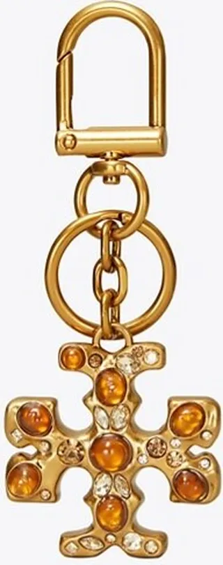Kira Embellished Logo Key Fob