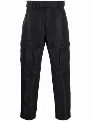 Tapered-Leg Cargo-Pocket Trousers