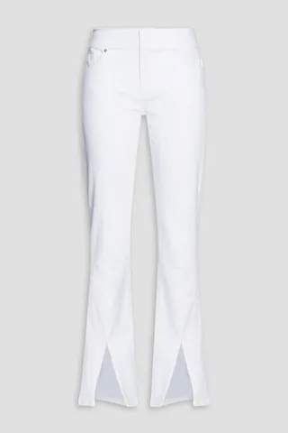 Mini Boot frayed high-rise bootcut jeans