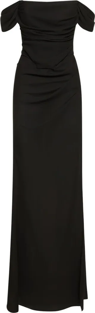 Crepe georgette long dress
