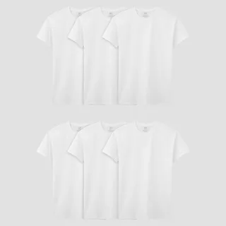 Fruit Of The Loom Men's 6pk Crew Neck Undershirt - White L