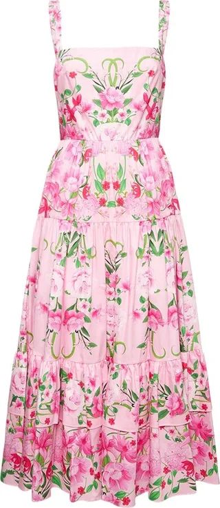 Daniela printed cotton midi dress