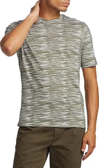 Slim Fit Uneven Stripe T-Shirt