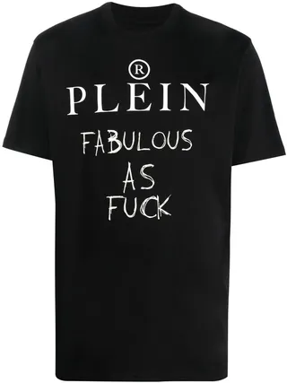 slogan print T-shirt