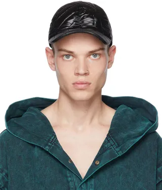 We11done Black Quilted Basic Cap