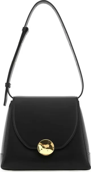 Jil Sander Logo Detailed Foldover Shoulder Bag