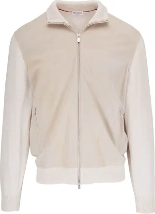 Zip-Up Suede Jacket