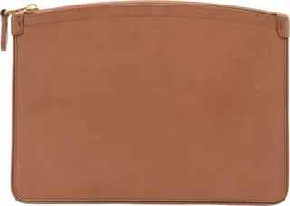 Dunhill Tan Leather Zip Folio