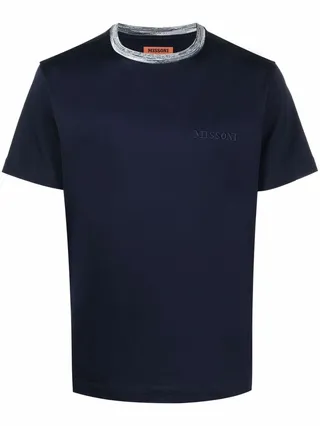logo embroidered cotton T-shirt