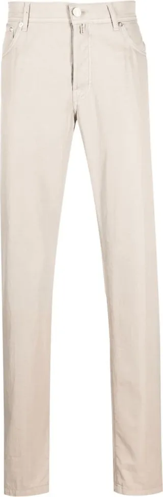 Straight-Leg Cotton Trousers