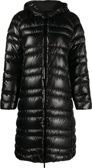 Black Apogon Long Padded Coat