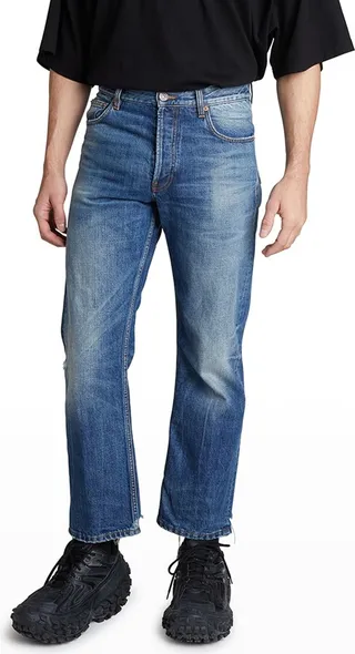 Men's Slim-Straight Cropped Jeans
