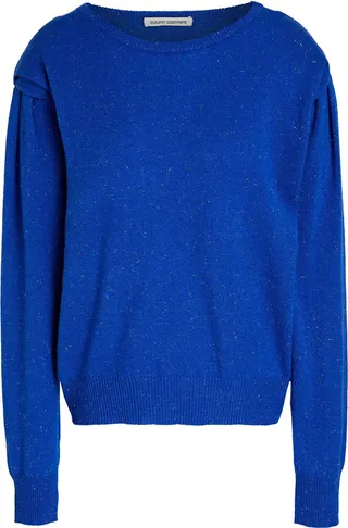 Metallic cashmere-blend sweater