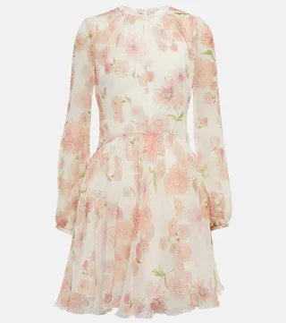 Silk georgette minidress