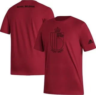 Men's adidas Red Belgium National Team Outlined Crest T-shirt