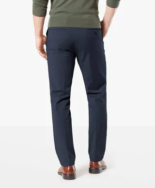 Dockers Men's Straight Fit Trousers - Navy Blue 34x30