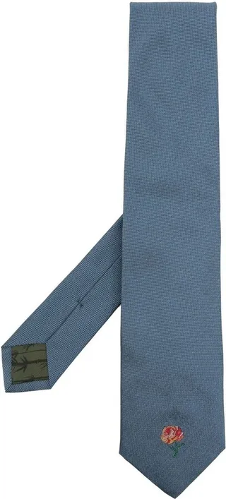 Silk Embroidered-Motif Tie