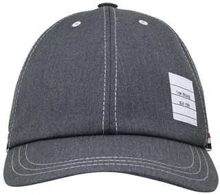 Thom Browne 4-Bar Tag Curved Peak Baseball Cap