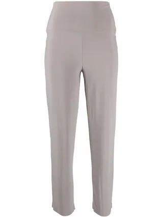 High-Waisted Slim-Fit Trousers