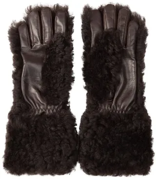 Bottega Veneta Teddy Shearling Gloves