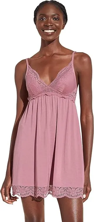 Eberjey Beatrix Plunge Chemise (Foxglove) Women's Pajama