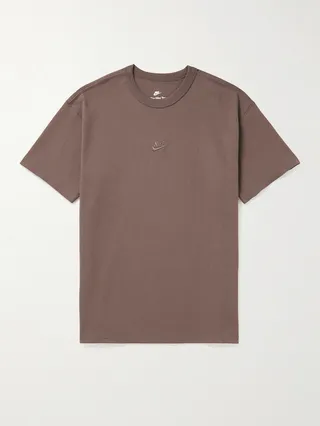 Sportswear Premium Essentials Logo-Embroidered Cotton-Jersey T-Shirt