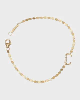 14k Diamond Initial Bracelet.