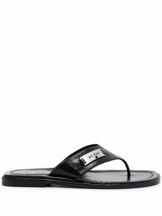 Piel thong flip flops