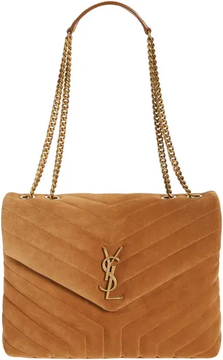 Medium LouLou Quilted Suede Shoulder Bag