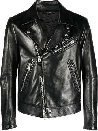 Black Leather Biker Jacket