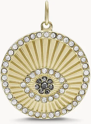 Oh So Charming Gold-Tone Stainless Steel Evil Eye Charm JF04188710