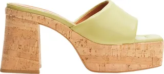 Cork Heel Sandals Mules & Clogs Acid Green