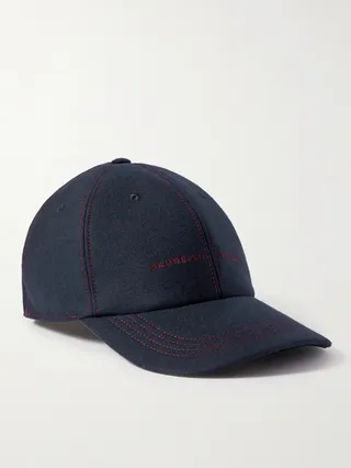 Logo-Embroidered Cashmere and Silk-Blend Baseball Cap
