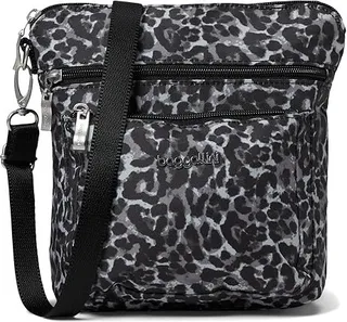 Baggallini Modern Pocket Crossbody (Grey Wild Cheetah) Cross Body Handbags