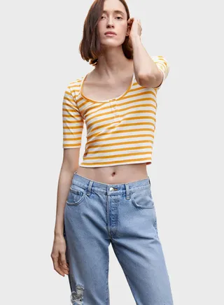 Striped Crop T-Shirt
