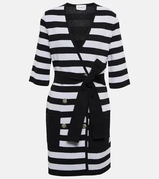 Striped wrap minidress