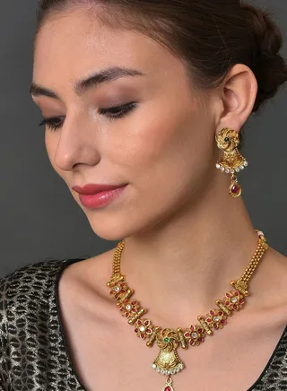 Meenakari Gold Plated Necklace Set