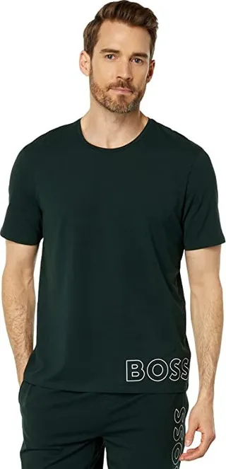 BOSS Identity Round Neck Short Sleeve Tee (Dark Moss Green) Men's Clothing