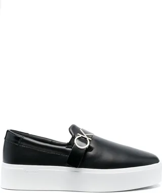 Logo-Plaque Slip-On Sneakers