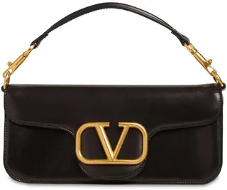 Locò V logo leather shoulder bag