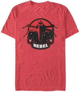 Star Wars Men's Classic Rebel Fighter Logo Short Sleeve T-Shirt
