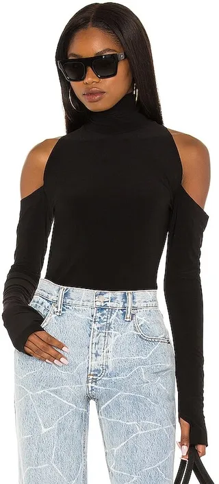 Open Shoulder Halter Top