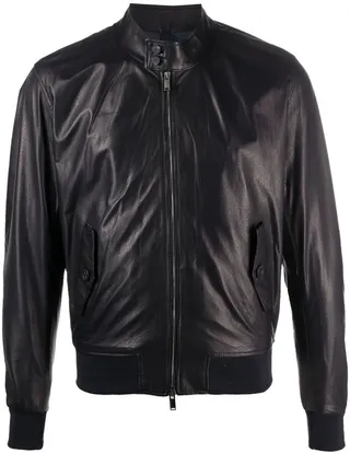 Zip-Up Leather Jacket