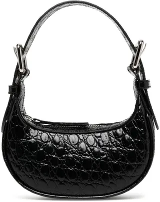 Crocodile-Effect Leather Mini Bag
