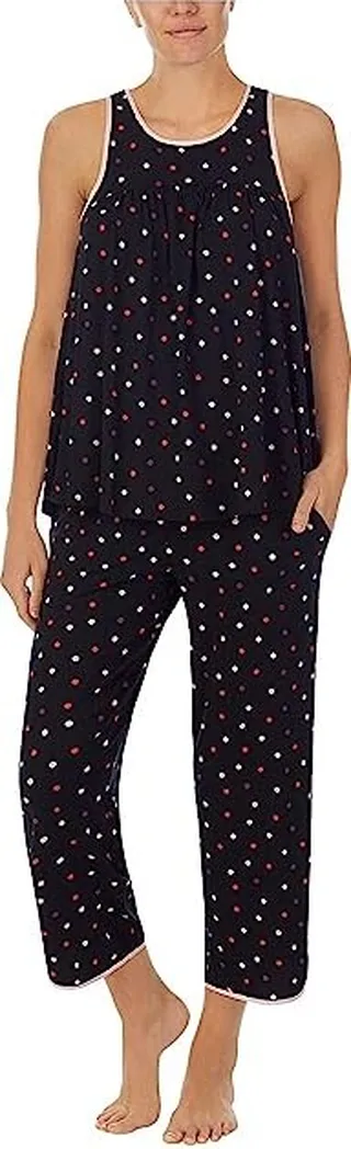 Kate Spade New York Fashion Cropped PJ Set (Dream Dot) Women's Pajama Sets