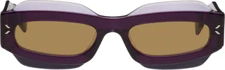 MCQ Purple Rectangular Sunglasses