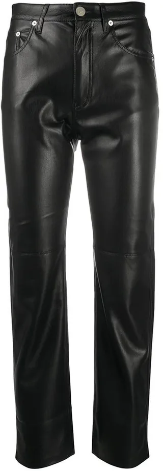 Faux-Leather Trousers