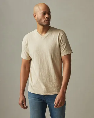 Premium Slub V-Neck Tee - Fields of Rye