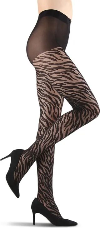 MeMoi Women's Zebra Stripe Sheer Tights